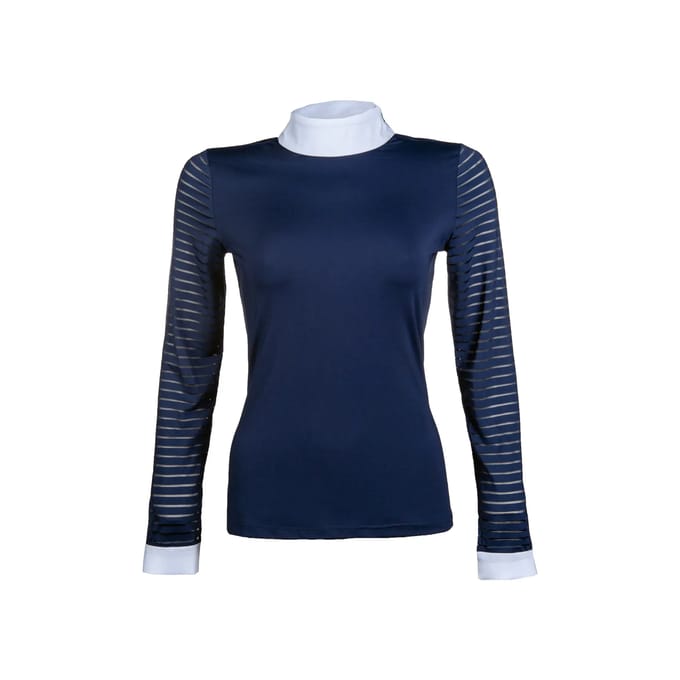 Dames wedstrijdpolo met lange mouwen HKM Monaco