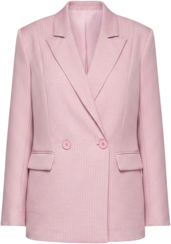 OMBRE Blazer - Slim Fit - Lange Mouw - Knopen Lichtroze M