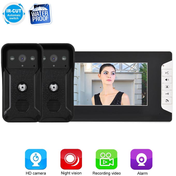 7  Bekabelde Video Deurtelefoon Deurtelefoon Intercom Nachtzicht Slimme Beveiliging Deurtelefoon Kit