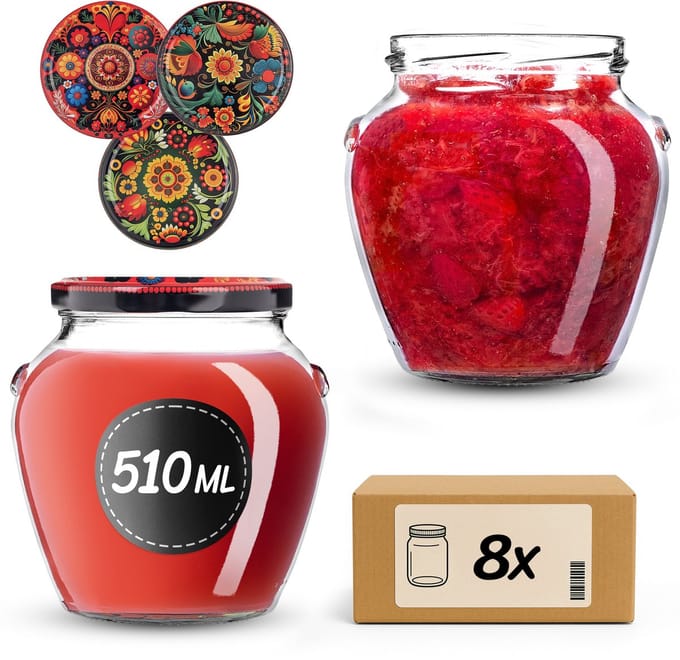 KADAX Amphora Pot 82 mm 510 ml + deksel 82 mm HAFTOW