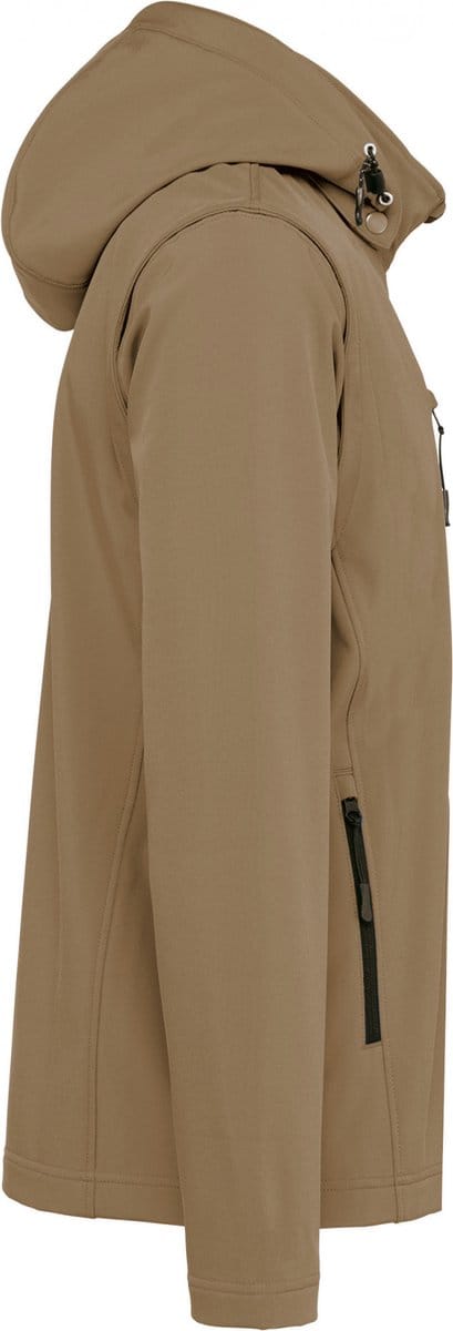 Kariban 3-laagse uniseks softshelljas met afneembare capuchon en mouwen K422 - Camel - L