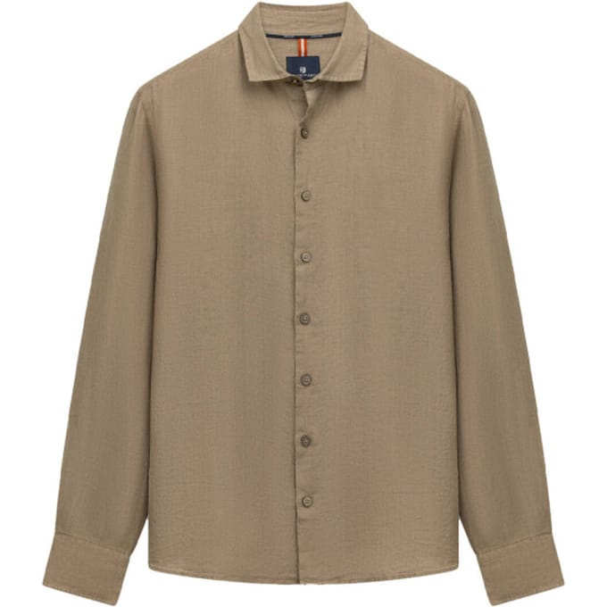State Of Art Overhemd Linnen Beige - Maat S - Heren - Overhemden Casual