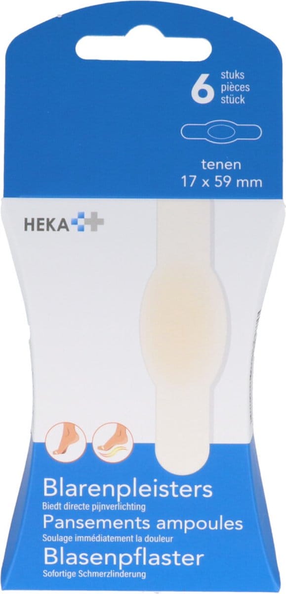 Heka blarenpleisters tenen 17 x 59 mm
