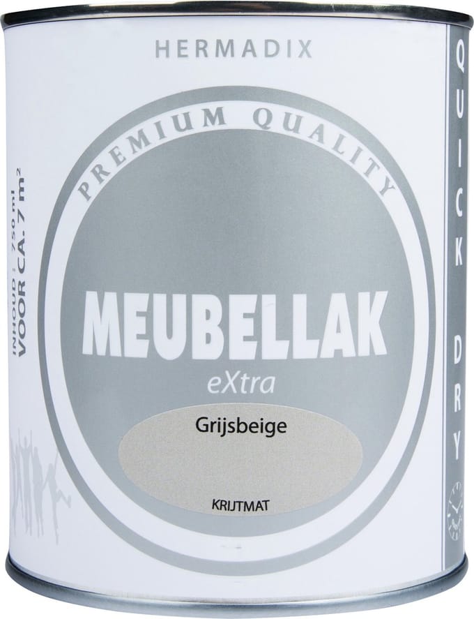 Hermadix Meubellak eXtra - Dekkend - Krijtmat Grijsbeige