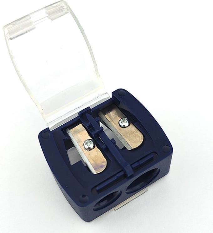 Rojafit- Puntenslijper Duo - 8 & 12 mm. met opvangbakje.