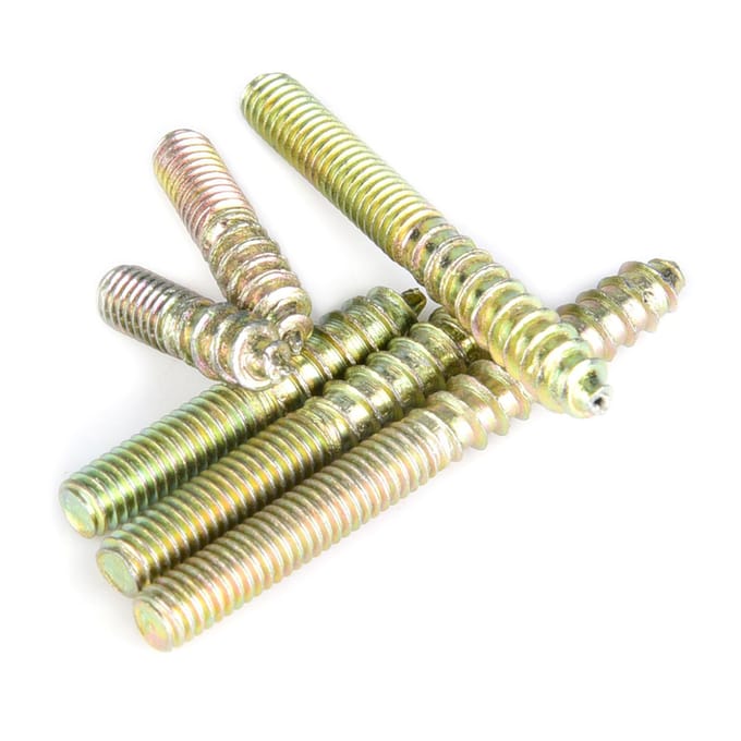 110 pièces M4 Vis goujonnage Connecteur de meubles pour menuiserie Vis à double extrémité Boulon de suspension