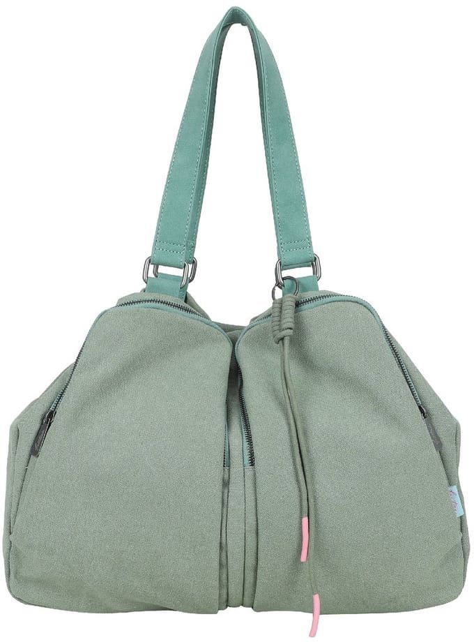 Fritzi aus Preußen shopper Donny Shopper Canvas Jade groengrijs