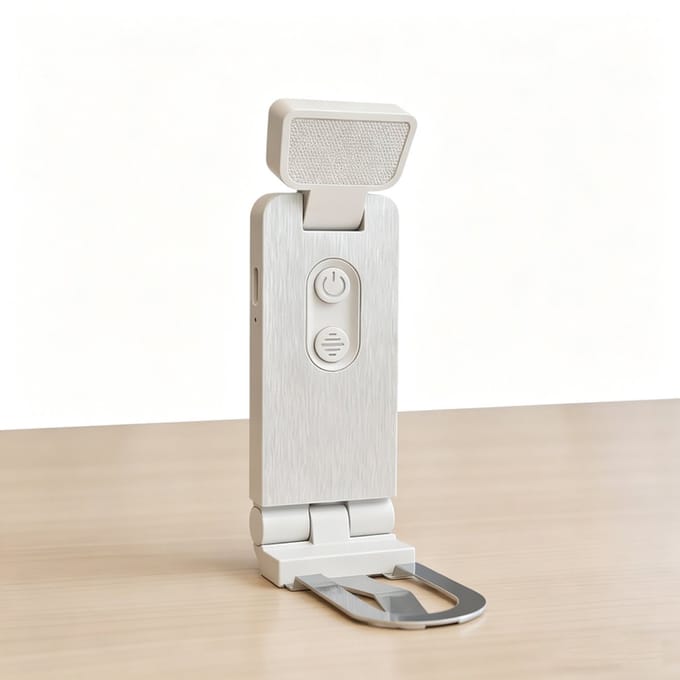 KZQ Leeslamp Wit Oplaadbaar Mini USB C Bedlampje met Klem 6 Standen Timer 45 Min voor Studenten Studie