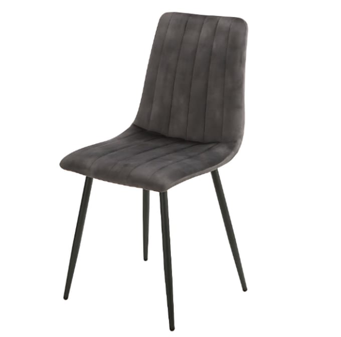 Eetkamerstoel Seattle Velvet - Antraciet - eetkamerstoelen set van 4