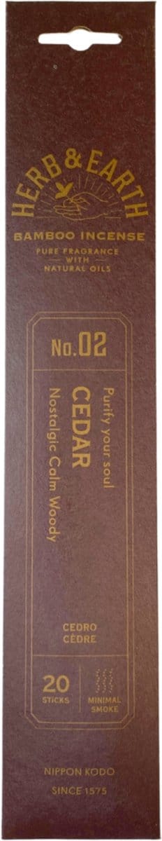 Cedar Herb & Earth Nippon Kodo - Wierook Stokjes