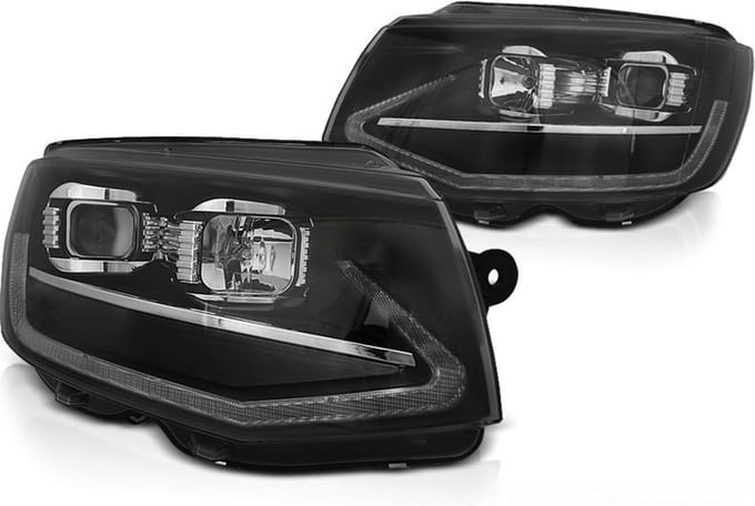Koplampen VW T6 15-19 zwart