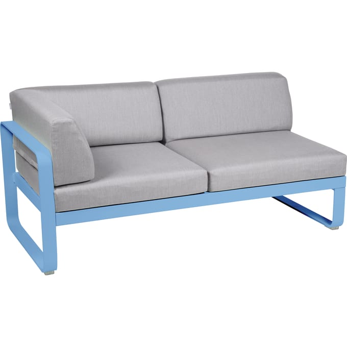 Fermob BELLEVIE hoekmodule links - E1 Maya blauw - 79 Flanelgrijs