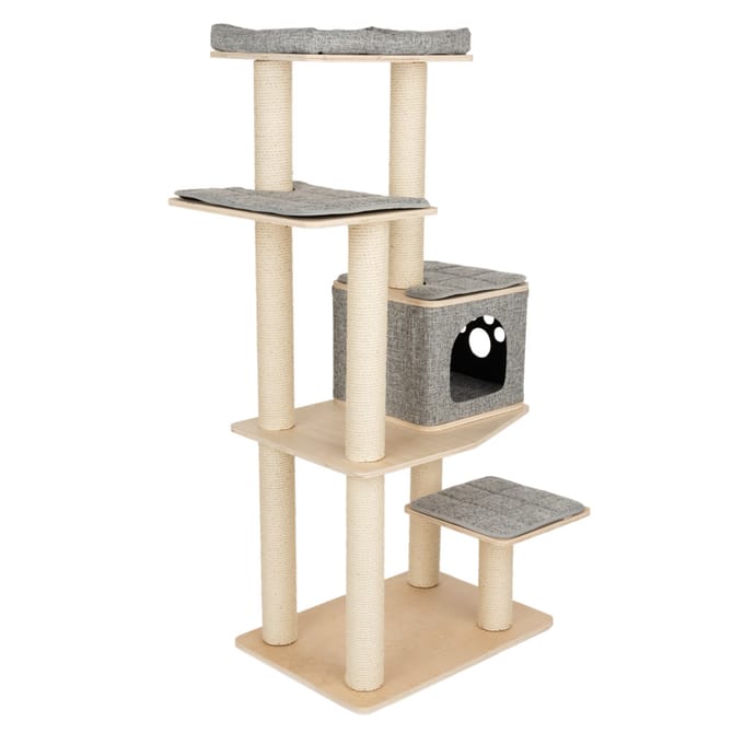 Modern Living Krabpaal Havana Lichtgrijs H155 x L88 x B62 cm