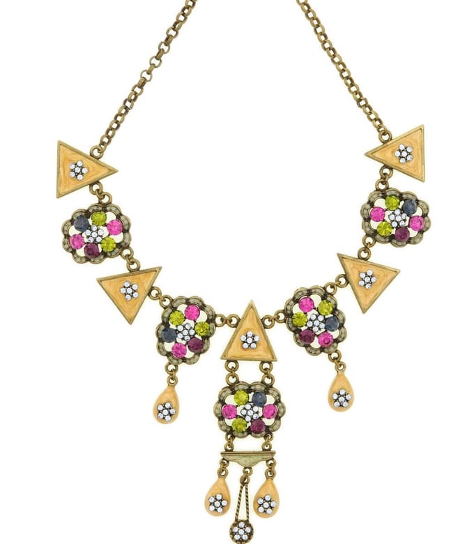 Behave - Dames Ketting Multicolor Met Hangertjes - 45 Cm