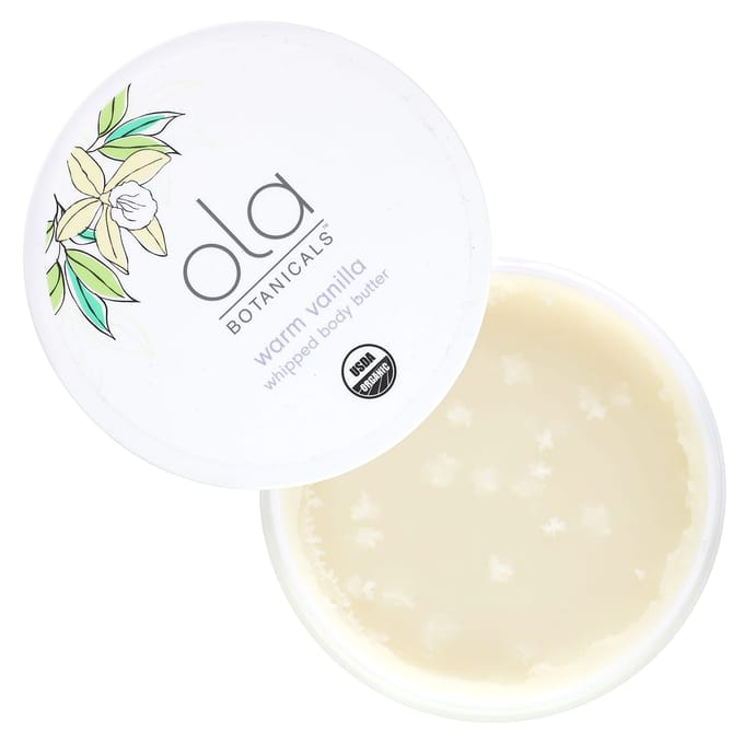 Dr. Mercola, Ola Botanicals, Geklopte Body Butter, Warme Vanille, 4 oz (113 gr) white