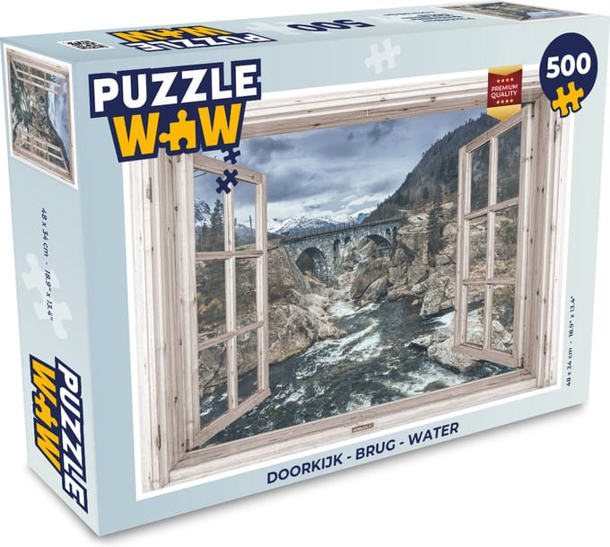 Puzzel Doorkijk - Brug - Water - Legpuzzel - Puzzel 500 stukjes