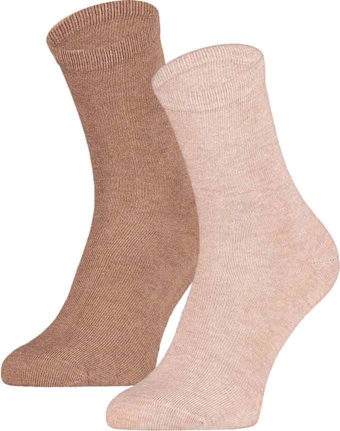 Katoenen kindersokken effen – Beige assorti – 31-34