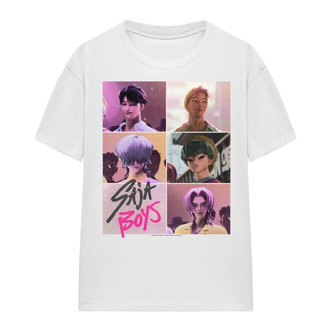 K-Pop Demon Hunters Dames Saja Boys Ruit T-Shirt (Wit)