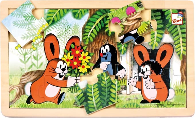 Bino Legpuzzel Little Mole And Rabbits Junior 30 Cm 15-delig
