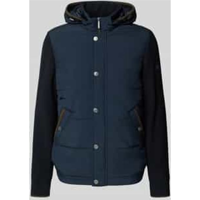 Regular fit gebreid jack met capuchon