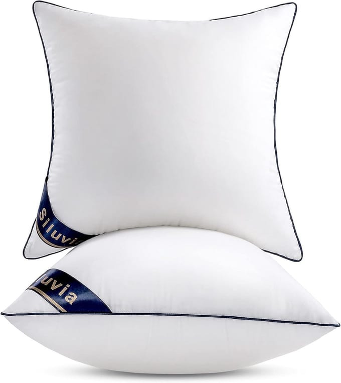 Vierkante kusseninzetstukken 56x56 cm - Witte, decoratieve binnenkussens