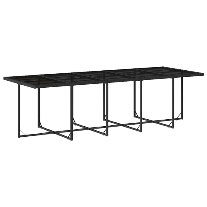 vidaXL - 11-delige - Tuinset - met - kussens - poly - rattan - zwart