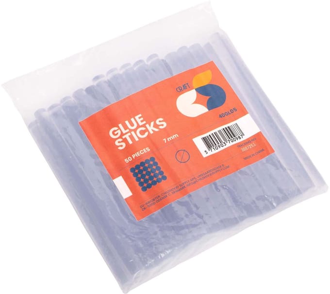 Colorations - Transparent Hot Melt Glue Sticks - 7x 100 mm 50 pcs.