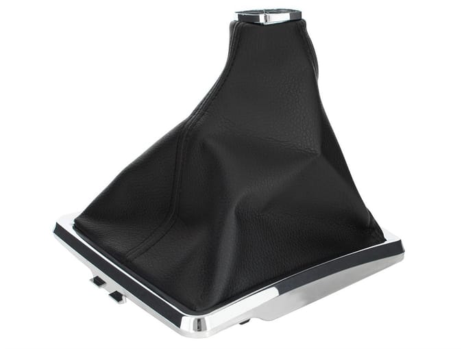 Modecar Serie - Beschermhoes Versnellingspook - Zwart - Chromen Frame