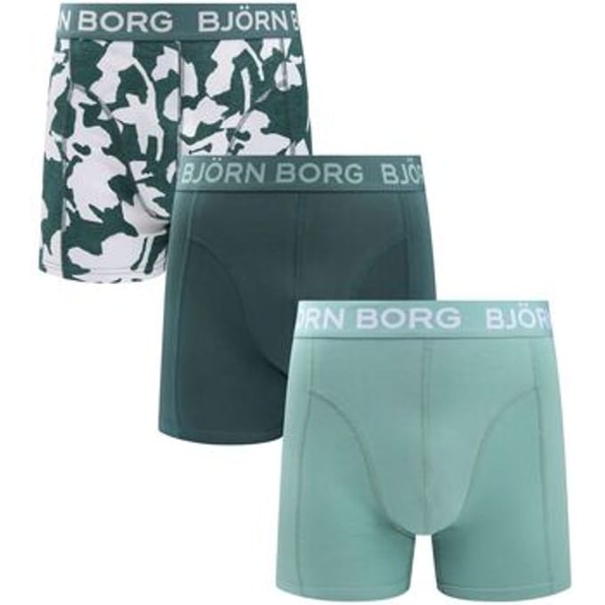 Bjorn Borg Boxers 3Pack Groen - Maat XXL - Heren - Boxershorts
