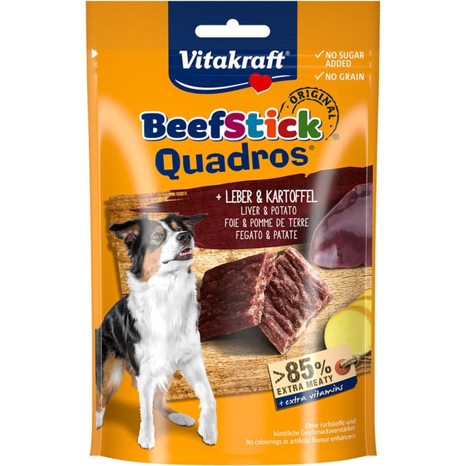 Vitakraft Beef Stick Quadros - Lever en aardappel - 70 gram - Hond