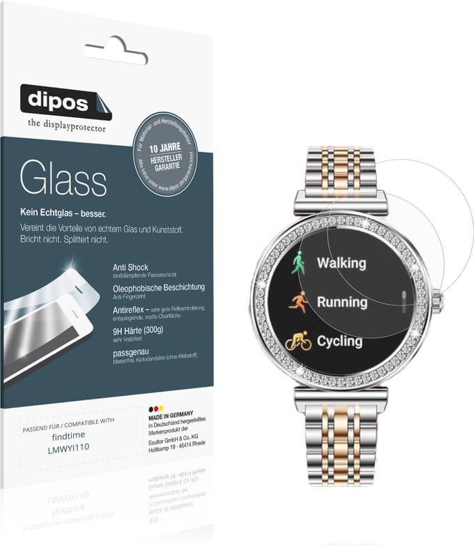 dipos – 2x Matte Pantserfolie geschikt voor findtime LMWYI110 | 9H Screenprotector