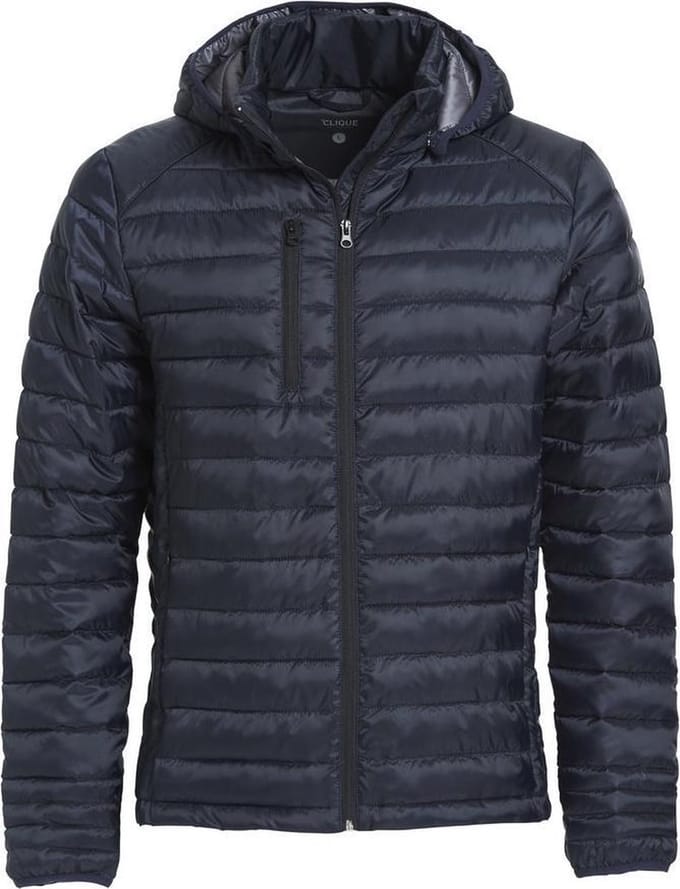 Clique imitatie dons gevoerde jas met capuchon Hudson Heren Dark Navy - Maat S