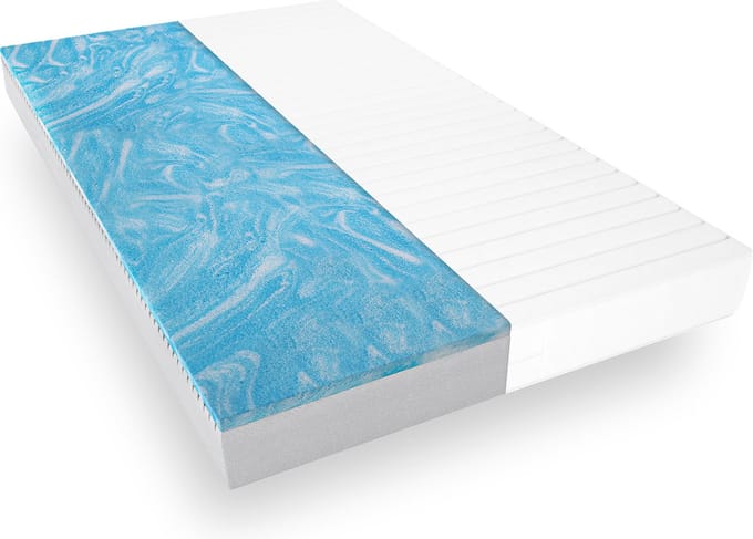 Matras - 7 Zones - 180x200 - koudschuim - gel - premium plus tijk - Gemiddeld