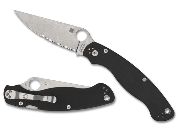 Spyderco Military 2 Black CPM S30V SE - EDC tactisch zakmes - G10 handvat
