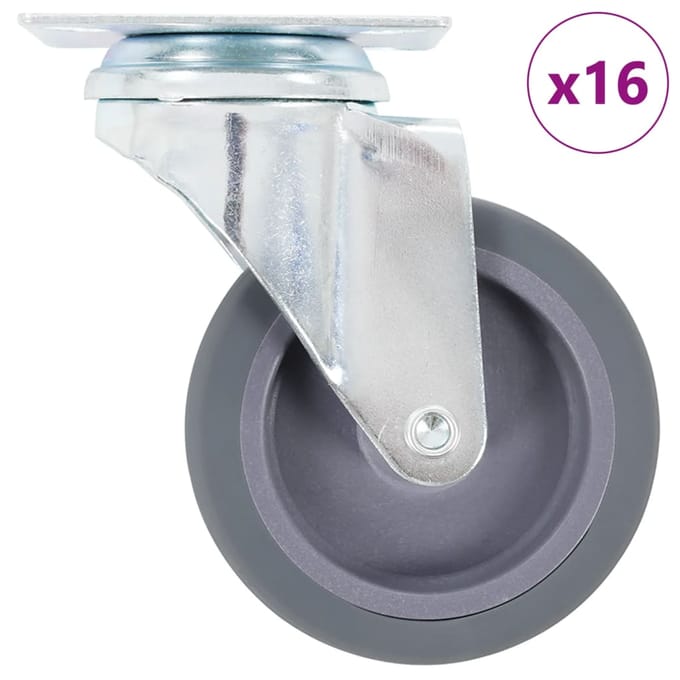 vidaXL - 16 - st - Zwenkwielen - 75 - mm