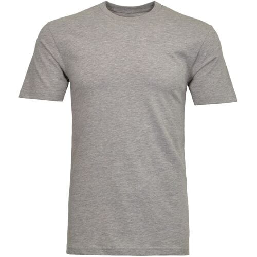 Ragman T-Shirt Uni Round Neck Single Jersey Grijs Melange / male