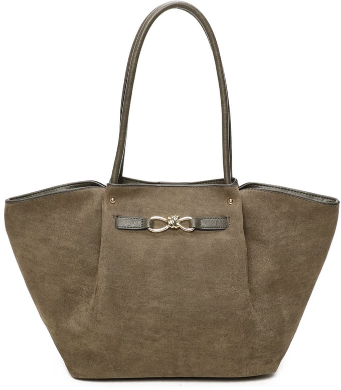 Trendy handtas / shopper - Ines Delaure - kaki