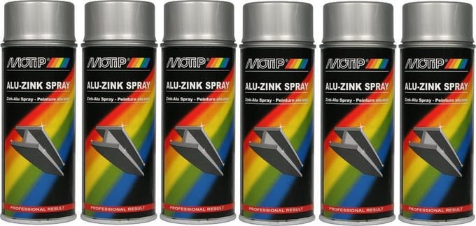Motip 4059 Zinkspray - 400 ml - Doos a 6 Stuks