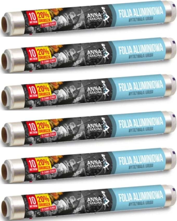 6x Anna Zaradna Aluminium Folie roll - 10 Meter