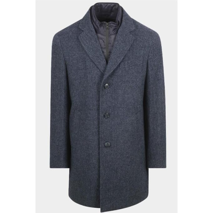 Suitable Coat Wol Twill Donkerblauw - Maat 56 - Heren - Mantels & coats