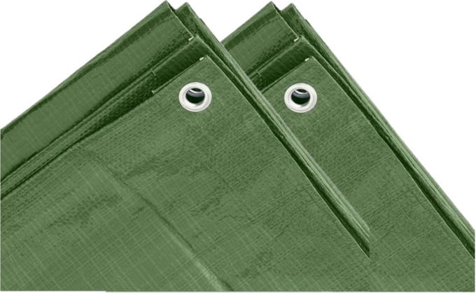 Benson Afdekzeil - 2x - groen - polypropyleen - 2x3 m - grondzeil - dekkleed