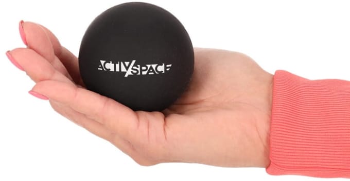 ACTIV SPACE Serie - Lacrosse Massagebal - Zwart - Zeer Hard - Silicoon
