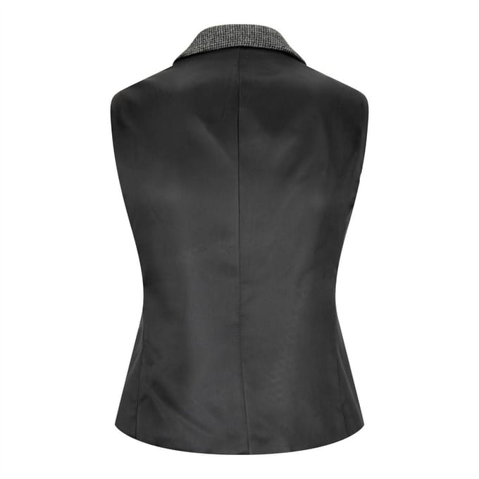 Womens Tweed jaren 1920 visgraat grijs vest