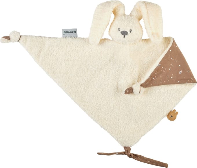 Nattou LAPIDOU Maxi Knuffeldoekje Doudou - Konijn - 65 cm - Teddy Vanille