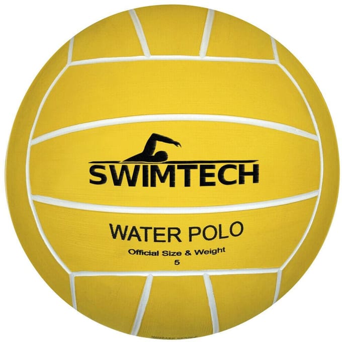 SwimTech waterpolobal 5 geel/zwart