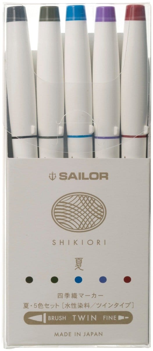 Sailor Shikiori Brush Pennen 5 stuks - Summer