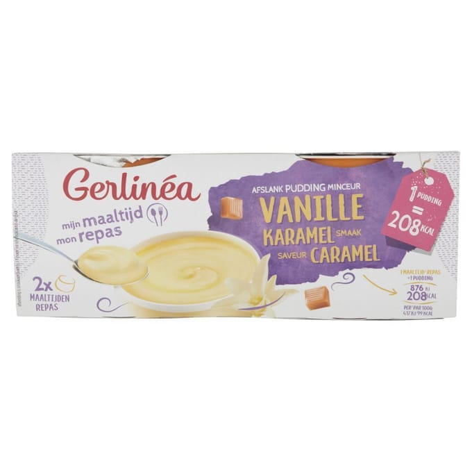 Gerlinéa Afslankpudding Vanille-Karamelsmaak 2x210 Voeding