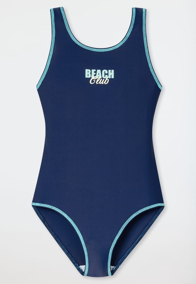 Badpak voor schoolsport, blauw - aquablauw 152
