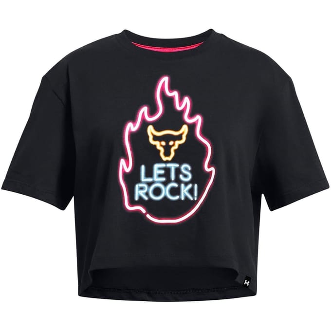Under Armour Kinderen/Kinderen Project Rock Flames T-Shirt (Zwart)
