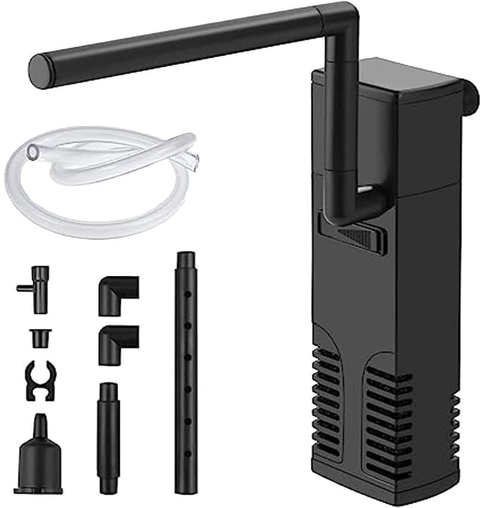 Aquariumfilter - Filterpomp - 300L/H - Aquarium Filter Pomp - Zuurstofpomp - Zwart